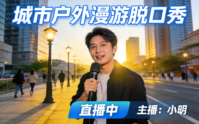 城市户外漫游脱口秀直播高清封面